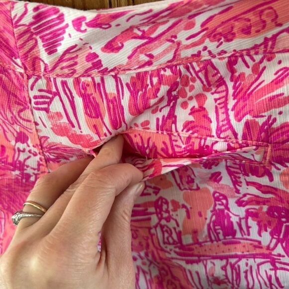 Lilly Pulitzer 0 Shorts Pink Tropical The Buttercup Shorty Scallop Rule Breakers - Picture 10 of 12